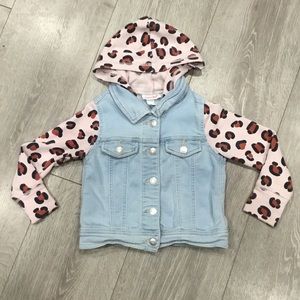Cat & Jack leopard denim jacket